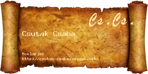 Csutak Csaba névjegykártya