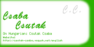 csaba csutak business card
